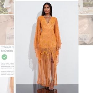 Missguided Peace & Love Kimono Sleeve Dress